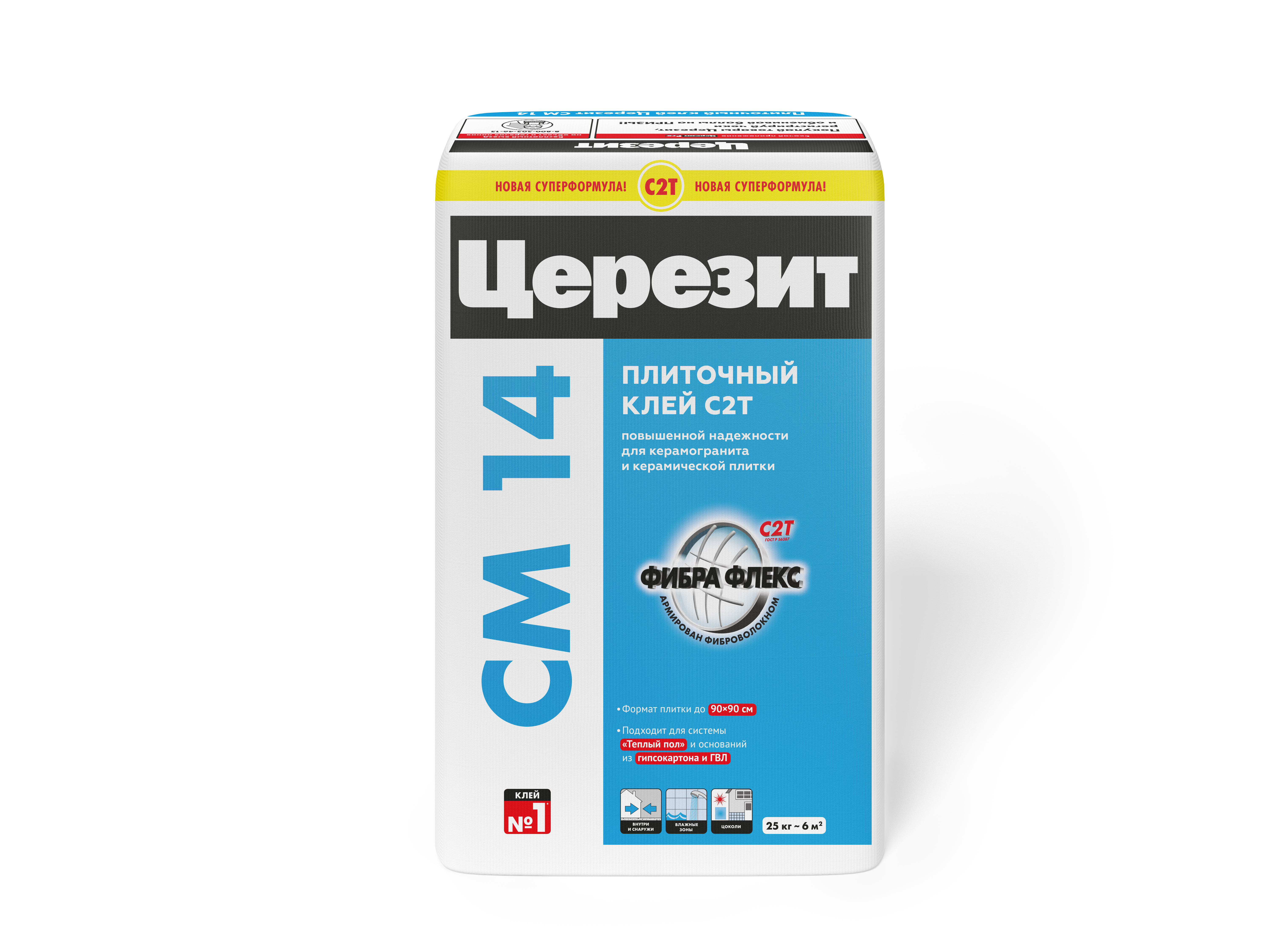 Клей для плитки и керамогранита Церезит СМ14, 25 кг - купить по цене 839 ₽  в ДоброСтрой Магнитогорск